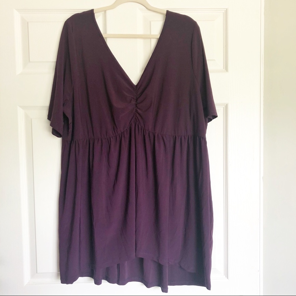 Torrid Purple Babydoll Top - Size 4